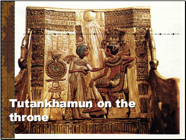 Tutankhamun on the throne