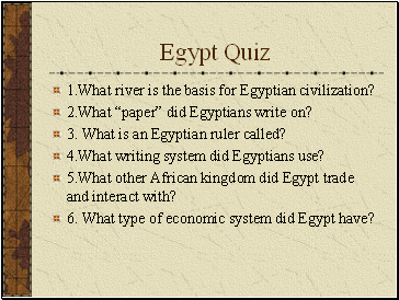 Egypt Quiz