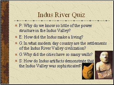 Indus River Quiz