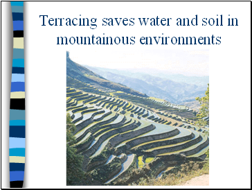 Terracing saves water and soil in mountainous environments