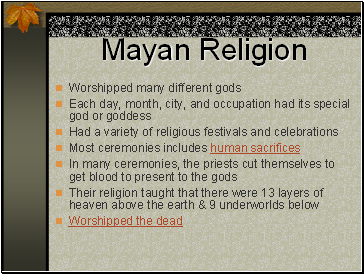 Mayan Religion