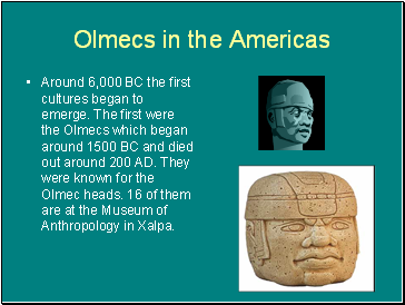 Olmecs in the Americas