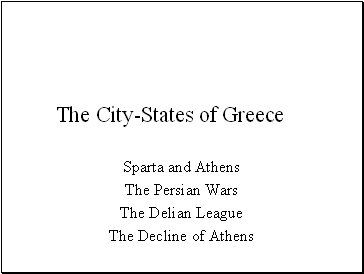 The City-States of Greece
