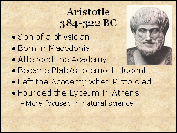 Aristotle 384-322 BC