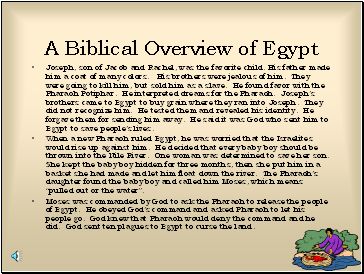 A Biblical Overview of Egypt