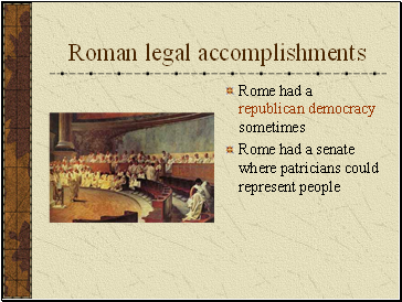 Roman legal accomplishments