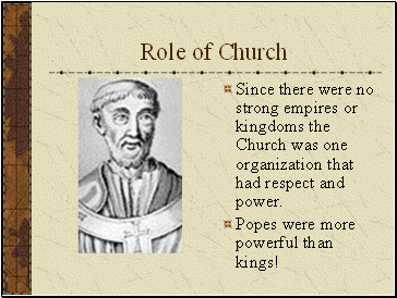 Role of Church