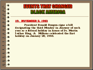 EVENTS THAT CHANGED