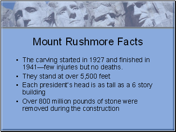 Mount Rushmore Facts