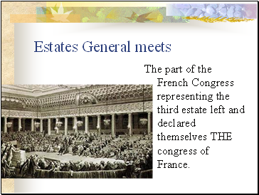 Estates General meets