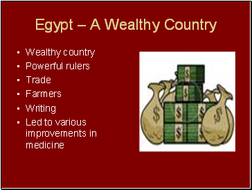 Egypt – A Wealthy Country