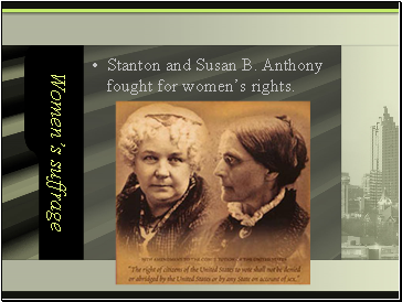 Womens suffrage