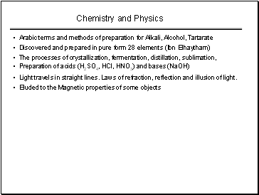 Chemistry and Physics