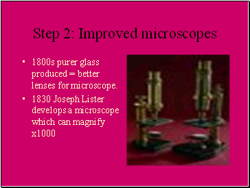 Step 2: Improved microscopes