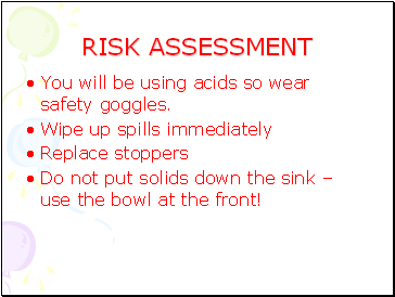 Risk assessment