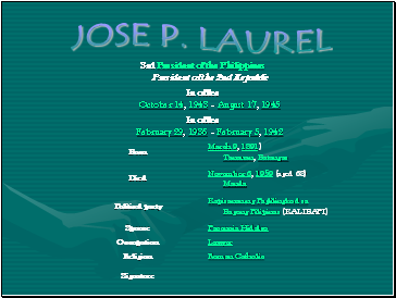 JOSE P. LAUREL