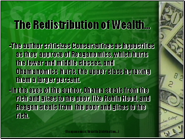 The Redistribution of Wealth…