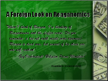 A Foreign Look on Reaganomics