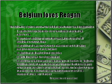 Belgium loves Reagan