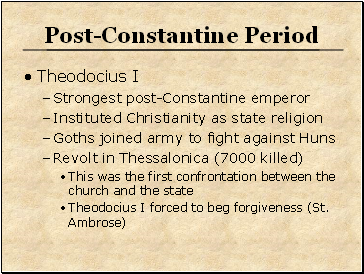 Post-Constantine Period