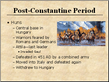 Post-Constantine Period