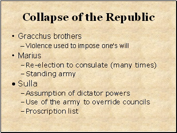 Collapse of the Republic