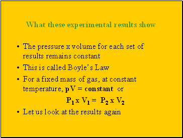 What these experimental results show