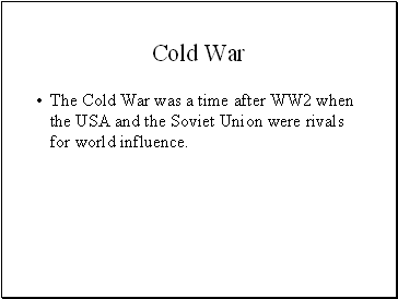 Cold War