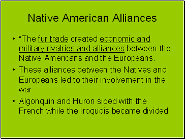 Native American Alliances