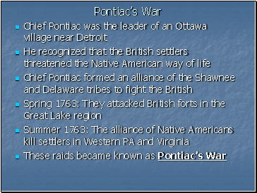 Pontiacs War