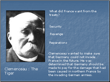 What did France want from the treaty?