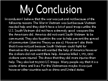 My Conclusion