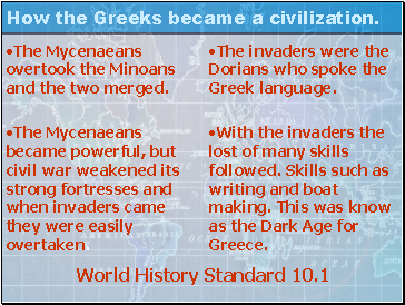How the Greeks became a civilization.