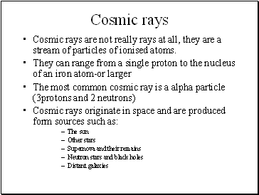 Cosmic rays