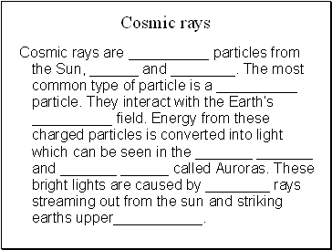 Cosmic rays