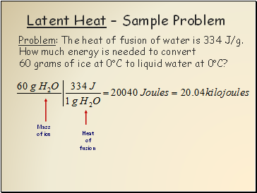 Latent Heat  Sample Problem