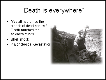 “Death is everywhere”