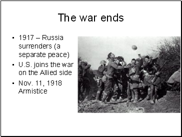 The war ends