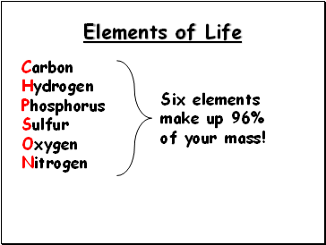 Elements of Life