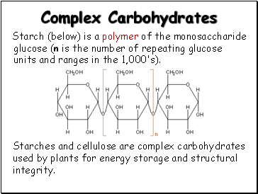 Complex Carbohydrates