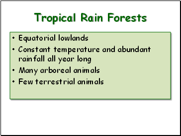 Tropical Rain Forests