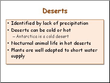 Deserts