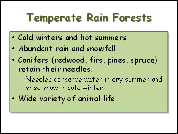 Temperate Rain Forests