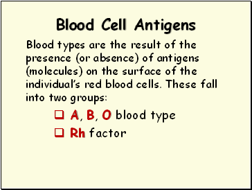 Blood Cell Antigens