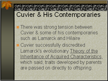 Cuvier & His Contemporaries