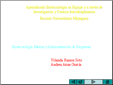 Biotecnología Marina y Administración de Empresas