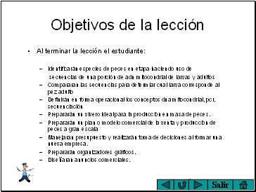 Objetivos de la lección