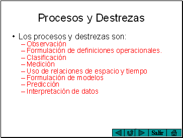 Procesos y Destrezas