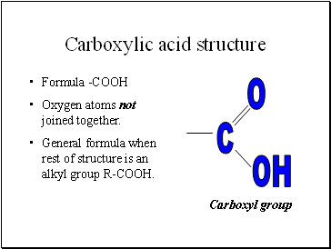 Carboxylic acid structure