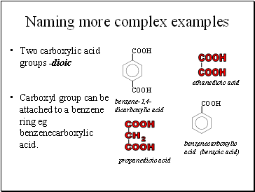 Naming more complex examples
